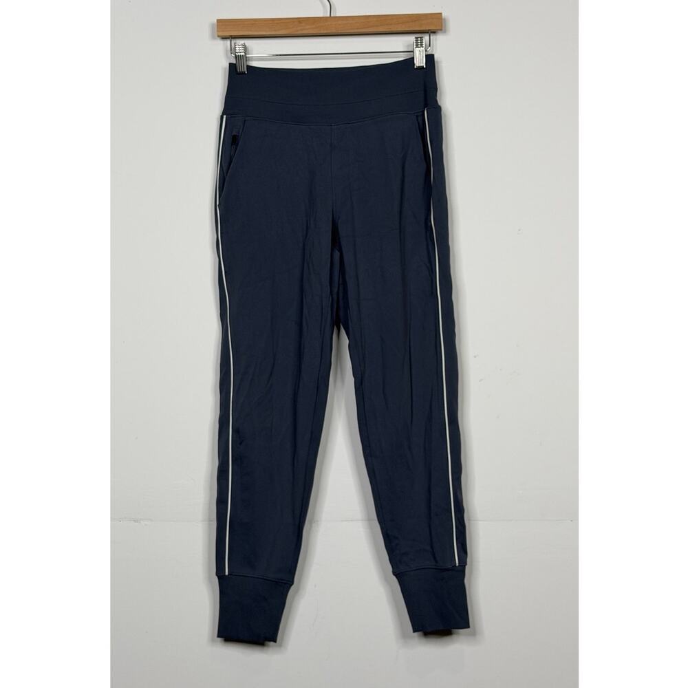 Athleta Venice High Rise Track Stripe Jogger in Navy Blue / Size-XS TP